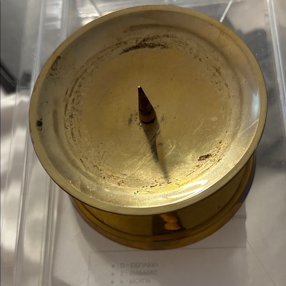 Gold Metal Candle Holder